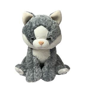 The Bear Factory Tabby Cat Vintage Plush Gray White Stuffed Animal 14" 2001